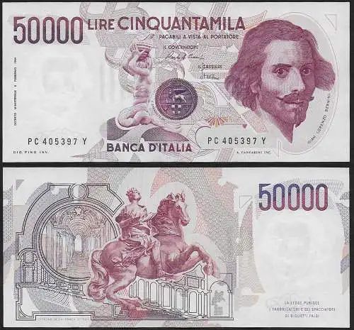 1986 Italia Lire 50.000 Bernini FDS Rif. BI 80C Gigante