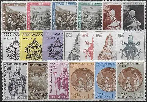 1963 Vaticano complete year 19v. MNH