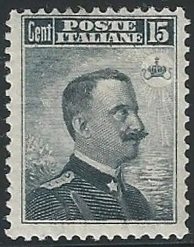 1906 Italia VE III 15c. grigio nero MNH Sassone n. 80