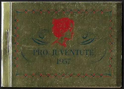 1957 Svizzera Pro Juventute booklet gold MNH SBHV n. 6