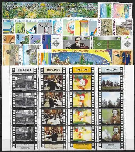 1995 San Marino annata completa 30v+1MS MNH