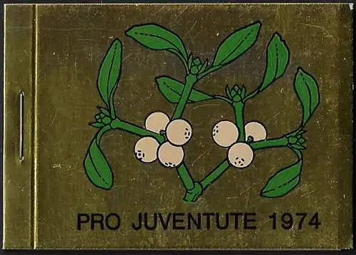 1974 Svizzera Pro Juventute booklet gold MNH SBHV n. 23