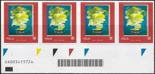 2023 Italia Cirio marchi storici striscia varietà MNH