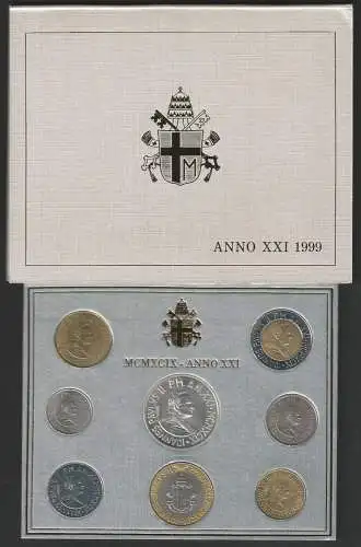 1999 Vaticano serie divisionale 8 monete FDC