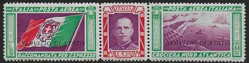 1933 Italia Servizio di Stato trittico MNH Sassone n. 1