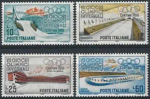 1956 Italia Giochi Olimpici Invernali 4v. MNH Sassone 793I/96I