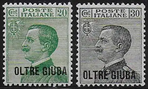 1925 Oltre Giuba 2v. bc. MNH Sassone n. 16/17