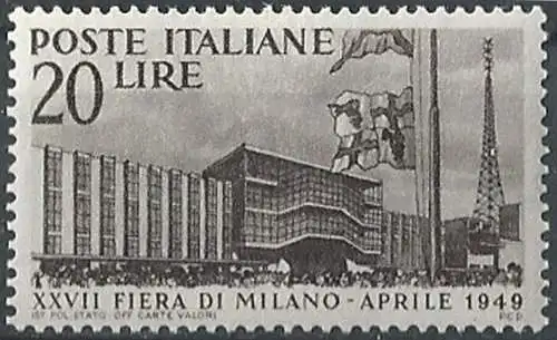 1949 Italia Fiera di Milano MNH Sassone n. 598