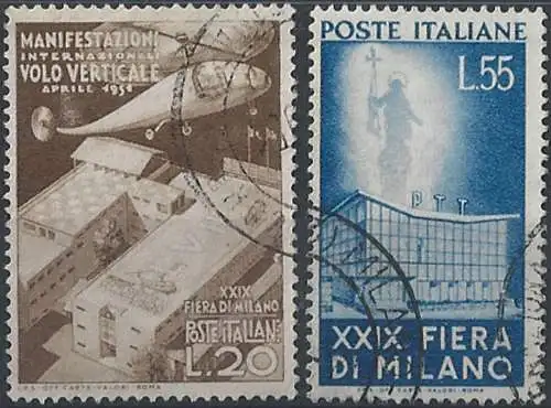 1951 Italia 29. fiera Milano 2v. US Sass. n. 657/58