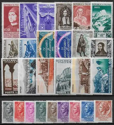 1953 Italia annata completa 27v. MNH