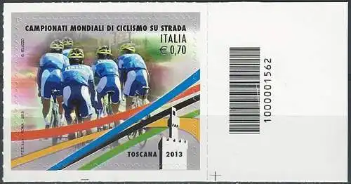 2013 Italia Ciclismo 0,70 rosa codice a barre adf basso Unif. 3468cba