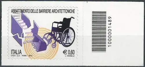 2012 Italia barriere architettoniche codice a barre adfa varietà