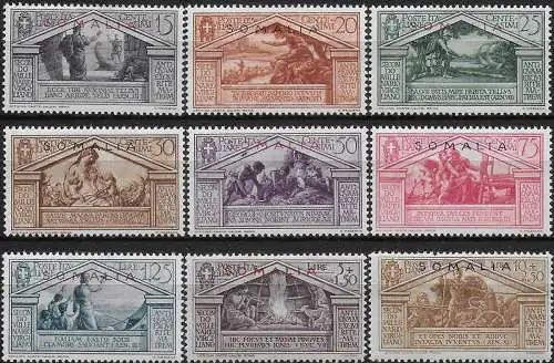 1930 Somalia Virgilio 9v. MNH Sassone n. 149/57