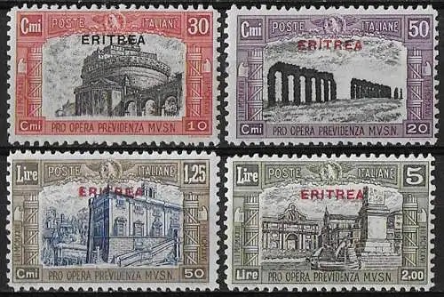 1929 Eritrea Milizia II 4v. MNH Sassone 138/41