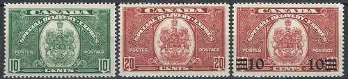 1938-39 Canada Canadian coat of Arms 3v. MH SG n. S9/11