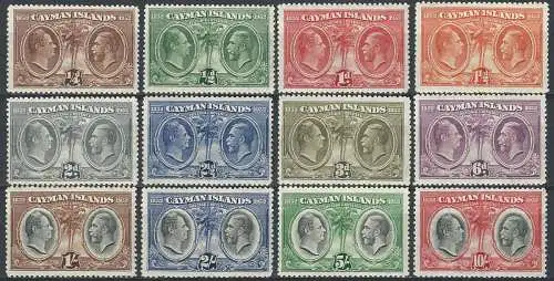 1932 Cayman Islands Giorgio V 12v. MNH SG n. 84/95