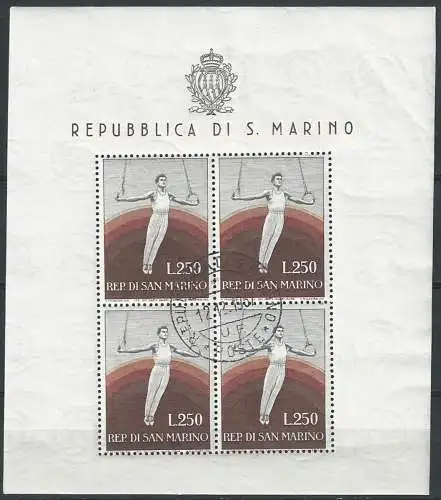 1955 San Marino Ginnasta Lire 250 MS cancelled Sassone BF 17