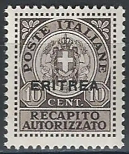 1939 Eritrea RA 10c. MNH Sass. n. 1