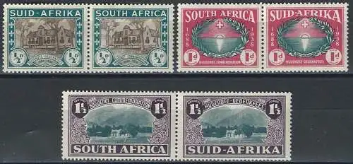 1939 South Africa Giorgio VI 3v. MH SG. n. 82/84