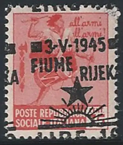 1945 Fiume jugoslava 1v. MNH Sass. n. 21hc