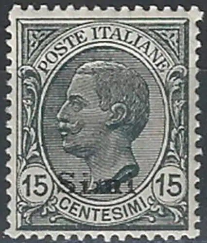 1921-22 Egeo Simi 15c. grigio bc MNH Sassone n. 10