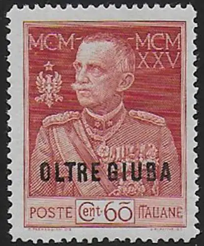 1925 Oltre Giuba Giubileo 60c. p. 13 ½ bc MNH Sassone n. 21