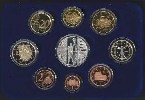 2003 Italia divisionale Proof Italia del lavoro 9 monete