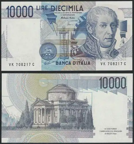 1998 Italia Lire 10.000 A. Volta FDS Rif BI 76K Gigante