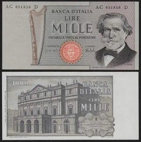 1975 Italia Lire 1.000 Verdi II. FDS Rif. BI 721 Alfa