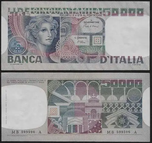 1980 Italia Lire 50.000 volto di donna STP Rif. BI 898