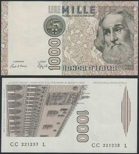 1984 Italia Lire 1.000 Marco Polo FDS Rif. BI 57C Gigante