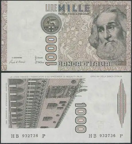 1983 Italia Lire 1.000 Marco Polo FDS Rif. BI 57B Gigante