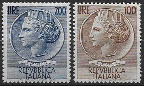 1954 Italia Siracusana bc 2v MNH Sassone n. 747/48