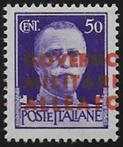 1943 Napoli occ. anglo-americana 50c. MNH Sass. n. 12gb