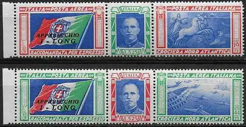 1933 Italia Crociera I-LONG MNH Sassone A n. 51I/52I