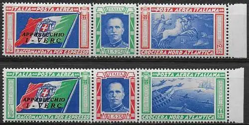 1933 Italia Crociera I-VERC MNH Sassone A n. 51T/52T