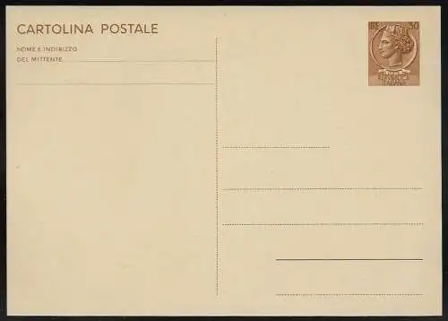 1966 Italia C167 Lire 30 cartolina postale Fil.