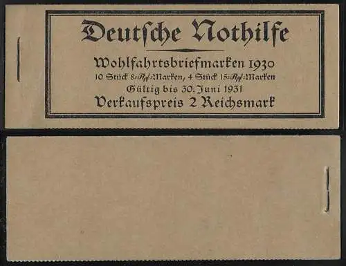 1930 Germania Reich Libretto MNH Bauwerke Nothilfe Michel n. 29