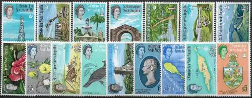 1963-69 St Kitts-Nevis various subjects 18v. MNH SG. n. 129/144