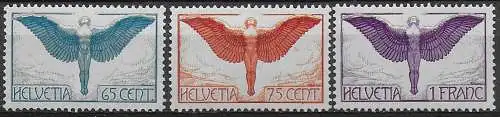 1924-36 Svizzera Icaro aerea carta ordinaria MNH Unificato n. 10a/12a