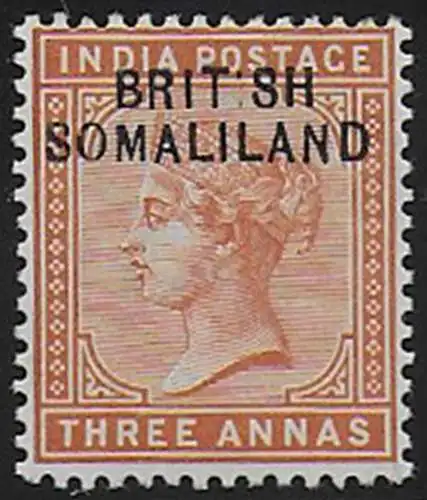 1903 Somaliland Protectorate 3a variety MH SG n. 5a