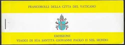 1982 Vaticano Viaggi del Papa 1 booklet MNH