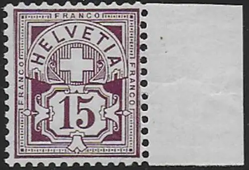 1905 Svizzera cifra e croce 15c. MNH Unificato n. 105