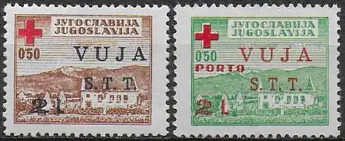 1948 Trieste B Croce Rossa 2v. MNH Sassone n. 4/5