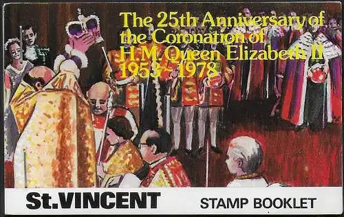 1978 St Vincent 25th Coronation 4v. MNH SG n. 556/59 booklet