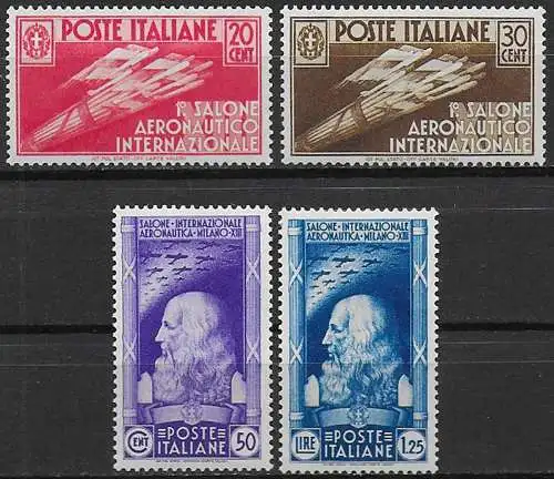 1935 Italia Salone Aeronautica 4v. bc MNH Sassone n. 384/87