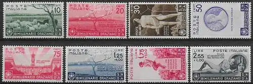 1936 Italia Bimillenario Orazio 8v. MNH Sassone n. 398/405