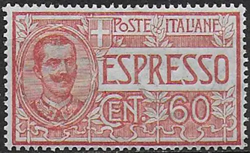 1922 Italia Espresso 60c. rosso 1v. bc MNH Sassone n. 7