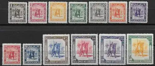 1950 Cirenaica self-administration 13v. MNH SG n. 136/48