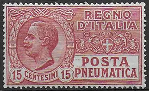 1928 Italia Pneumatica 15c. rosso bc MNH Sassone n. 12b